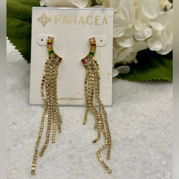 New PANACEA multicolor stone dangling earrings - Picture 1 of 1